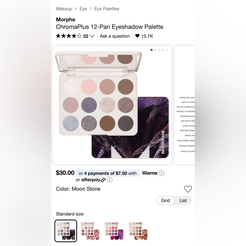 Morphe ChromaPlus 12-Pan Eyeshadow Palette - Moon Stone